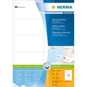 Herma 4268 PREMIUM Adressetiketten - DIN A4 - 99,1 x 57...