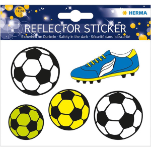 Herma 19193 Reflektorsticker - Fu&szlig;ball - 5 Sticker