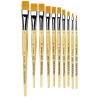 da Vinci Schulpinsel Junior flach goldfarbene Synthetikfaser Gr: 10