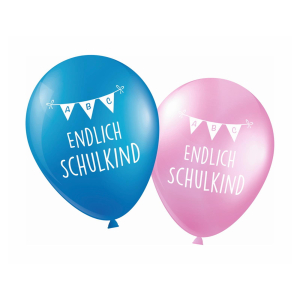 STYLEX Luftballons - Endlich Schulkind - 65 cm - 6...