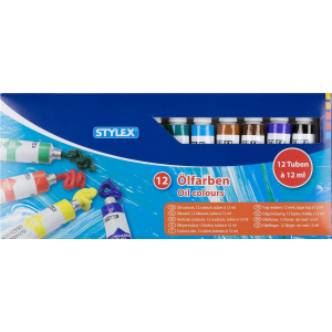 STYLEX Ölfarbe - 12 Tuben à 12 ml