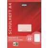 STYLEX Schulheft - DIN A4 - Lineatur 22 - 16 Blatt