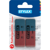 Stylex Radiergummi - für Tinte, Blei-, Buntstifte - 2 Stück