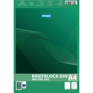 STYLEX Briefblock, DIN A4, blanko, 60 g