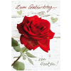 Komma3 Glückwunschkarte Geburtstag "Rote Rosen"