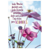 Komma3 Glückwunschkarte pink, lila Blumen