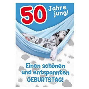 Komma3 Gl&uuml;ckwunschkarte 50. Geburtstag