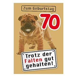 Komma3 Gl&uuml;ckwunschkarte 70. Geburtstag