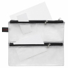 FolderSys Sammelbeutel, A5, 3 Zusatzfächer, PVC klar gewebeverstärkt, Zip schwarz, 10ST