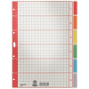 Leitz Register - DIN A4 - blanko - Karton - farbige Tabe - 6 Blatt
