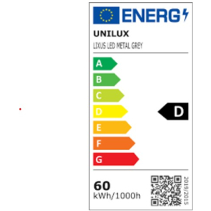 Unilux Lixus LED- Stehleuchte - metallgrau