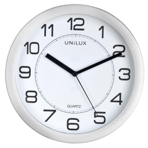 Unilux Uhr ATTRACTION grau mit Batterie