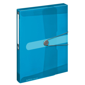 herlitz Sammelbox - DIN A4 - PP - 4 cm - transparent blau
