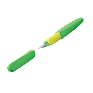 Pelikan Twist P457 Füllhalter - neon grün - M - 2 Patronen - im Blister