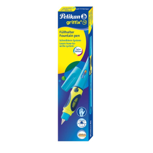 Pelikan Griffix 4 Füllhalter - links - neon blau - L