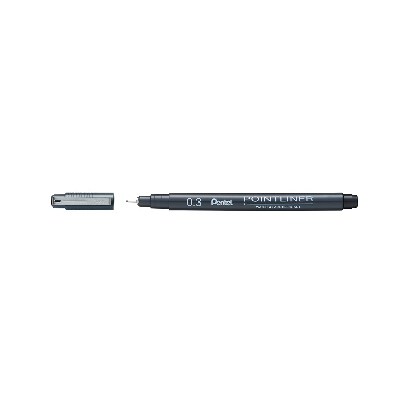Pentel Permanent Fineliner - 0,3 mm - schwarz