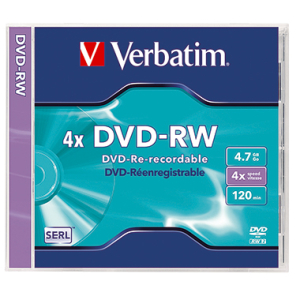 Verbatim DVD Rewritable DVD-RW 4,7 GB, 4-fach, Jewelcase,...