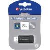 Verbatim Speicherstick USB 2.0 PinStripe, 8 GB, schwarz