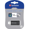 Verbatim Speicherstick USB 2.0 PinStripe, 16 GB, schwarz