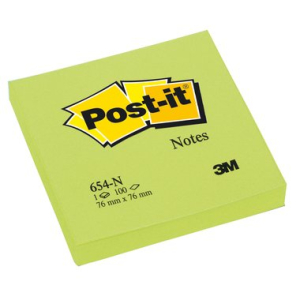 Post-it Haftnotiz Neonfarben, 76x76mm, Blatt 100/Block,...
