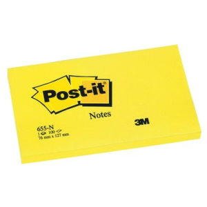 Post-it Haftnotiz Neonfarben, 127x76mm, Blatt 100/Block,...