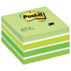 Post-it Haftnotiz-Würfel Pastellfarben, 76x76mm, 450 Blatt, Pastell-Grüntöne
