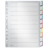 Leitz Register - DIN A4+ - blanko - Kunststoff - grau - 15 Blatt
