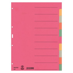 Leitz Register - DIN A4 - blanko - Karton - farbig - 10...
