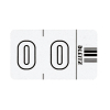Leitz Orgacolor Ziffer-Signale auf Streifen - Ziffer 0 - 100 Stück - weiß