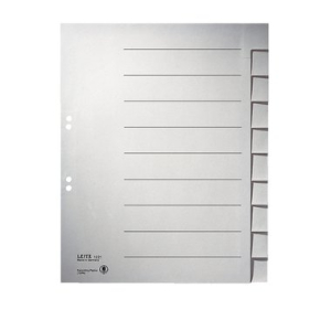 Leitz Register - DIN A4+ - blanko - Tauenpapier - grau -...