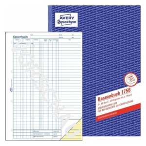 Avery Zweckform Kassenbuch - A4 hoch -  2x40 Blatt