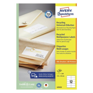 Avery Zweckform Etiketten Recycling - 105 x 48 mm - 1200...