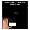 AVERY Zweckform Etiketten Recycling - 105 x 48 mm - weiß - 1200 Stück