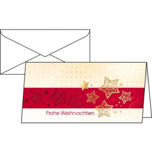 Sigel Weihnachtskartenset Karten + Umschläge, Golden...