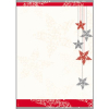 Sigel Weihnachts-Design-Papier, Starlets, Feinpapier, Rotprägung, Silberdruck, A4
