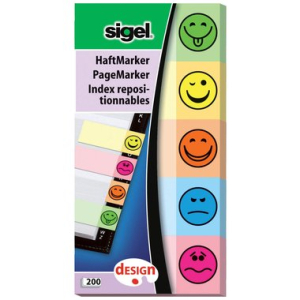 Sigel Haftmarker-Set mit Symbolen, Symbol 5 Smile Motive,...