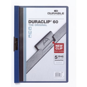 Durable DURACLIP Klemm-Mappe - DIN A4 - 1-60 Blatt - blau