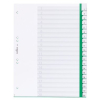 Durable Register blanko Kunststoff, 20 Blatt, zusätzliche Schilder 0-20, A-Z, grün