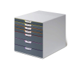 Durable VARICOLOR Schubladenbox - 7 Schubladen - grau/farbig