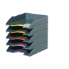 Durable Briefkorb-Set VARICOLOR - DIN C4 - 5-teilig - grau mit farblichen Akzenten