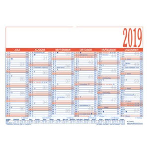 Tafelkalender 2024 12 Monate, A4, ca. 29,7x21,0cm, Druck...