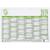 Tafelkalender 2024 Natura  12 Monate, A4, ca. 29,7x21,0cm, 6 Monate / 1 Seite