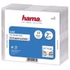Hama CD/DVD-Hülle Slim-Double, für 2 CDs/DVDs, PG=10ST, transparent