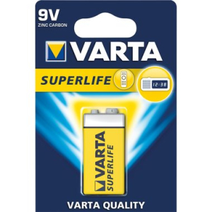 Varta Batterie Zink-Kohle, E-Block 9V, IEC-Code 6F22,...