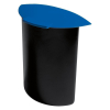 HAN Papierkorb-Einsatz, mit Deckel, Inhalt 6 Liter, schwarz, blauer Deckel