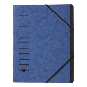 Ordnungsmappe 7-teilig Karton blau