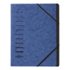 Ordnungsmappe 7-teilig Karton blau