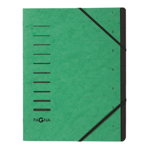 Ordnungsmappe 7-teilig Karton grün