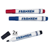 FRANKEN Boardmarker Z1903, Strichstärke 2 - 6mm , Rundspitze, rot, blau, 2xschwarz