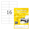 TopStick 8712 Universal-Etiketten - 105 x 37 mm - weiß - 1.600 Stück